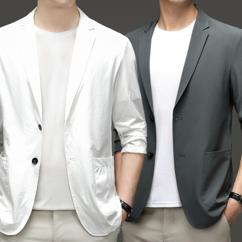 Men's Ice Silk Lightweight Suit Jacket