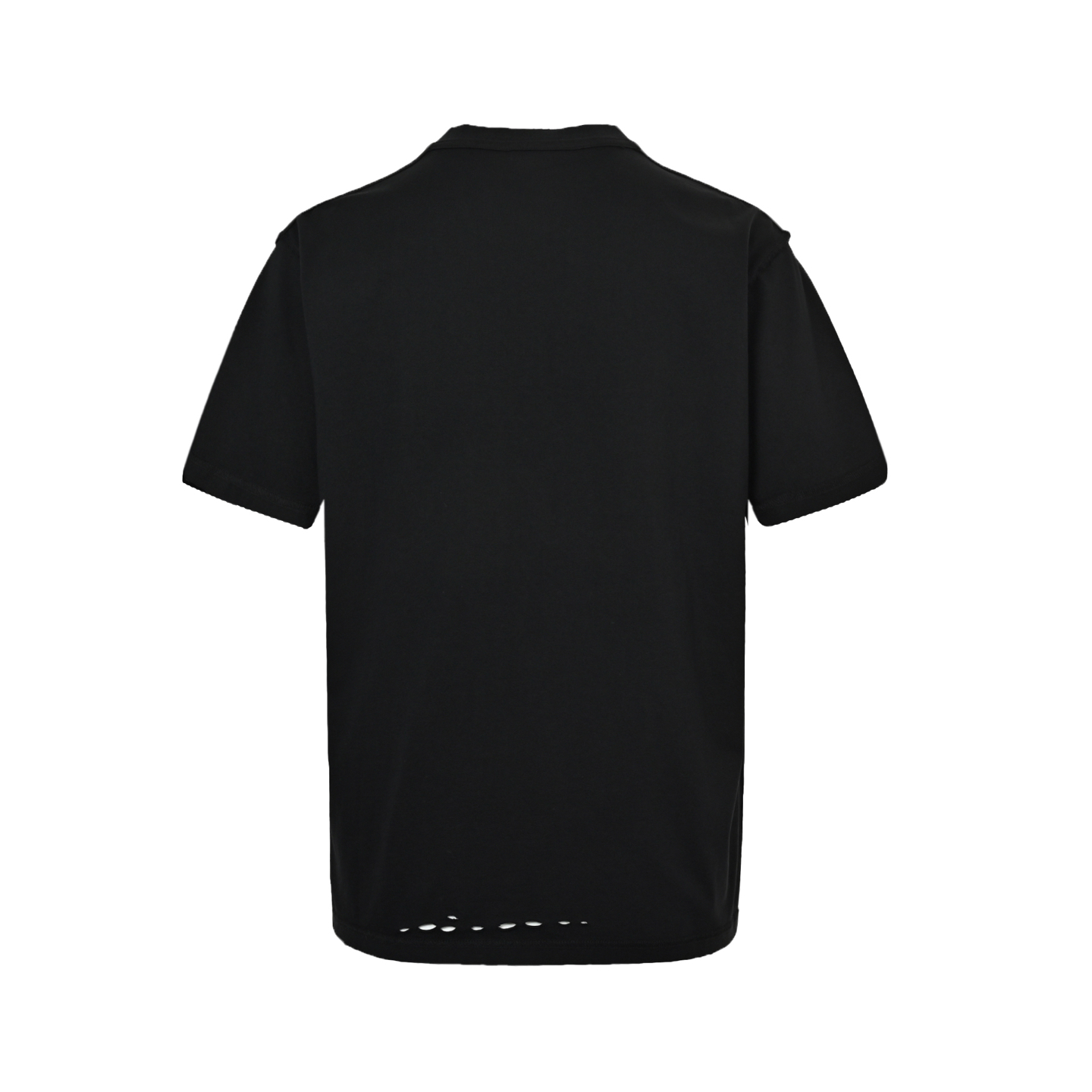 Balenciaga 25ss patch letter reverse stitching hole short sleeve