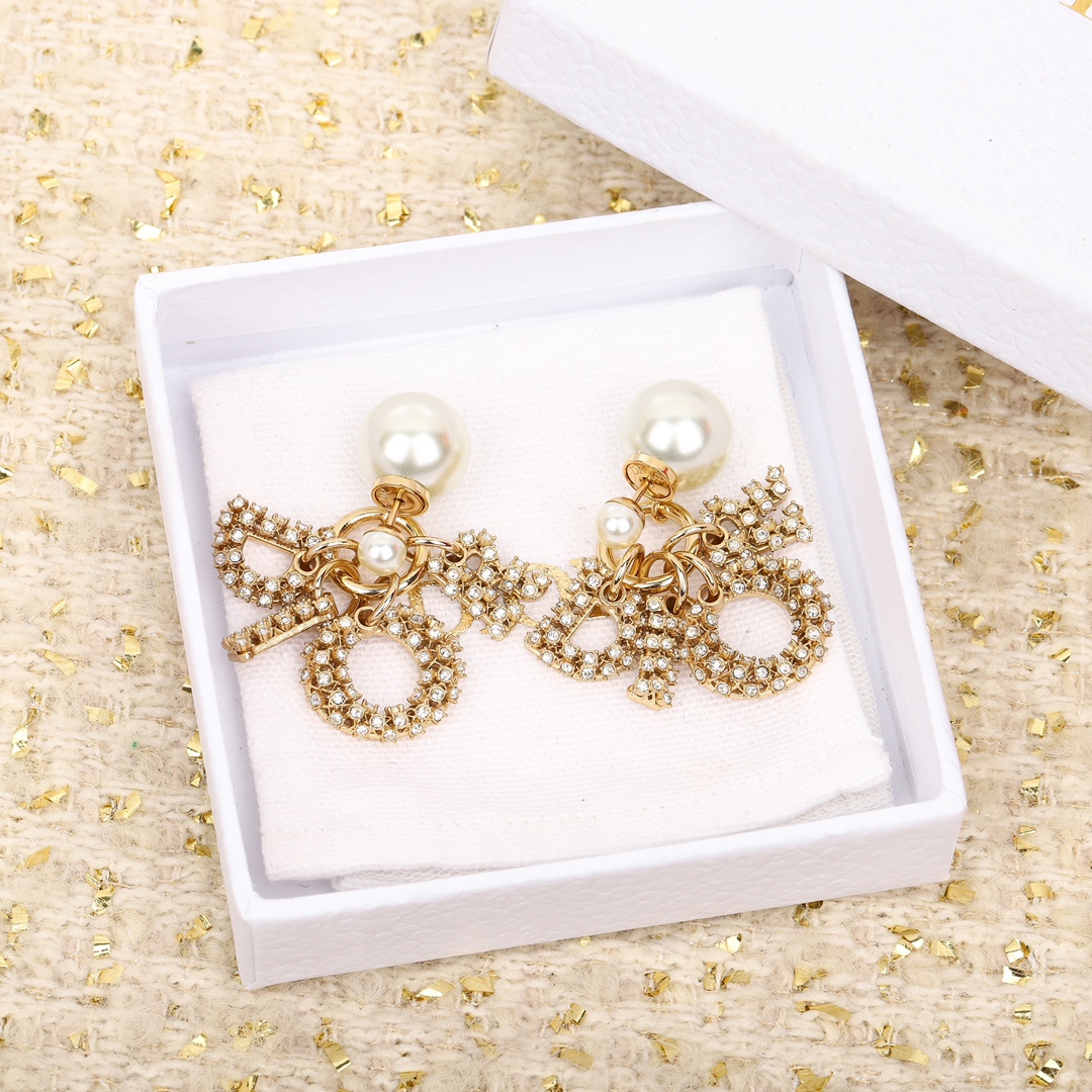 Dior Alphabet Diamond Earrings