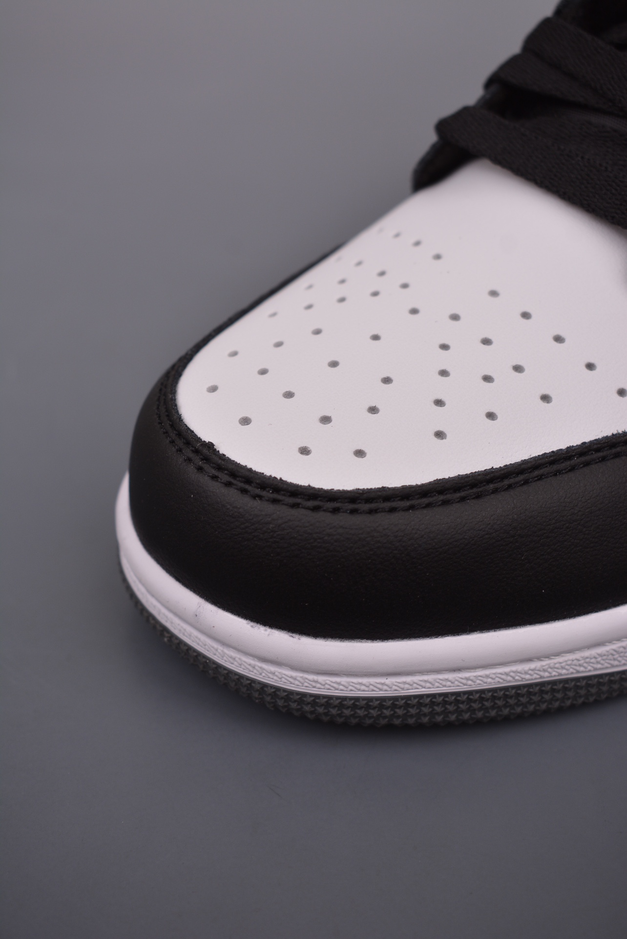 Air Jordan 1 Mid Grey and Black Panda Toe