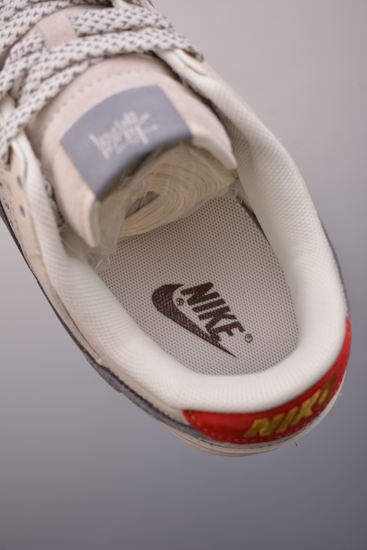 Supremex Stussy x Nike By You SB Dunk Low Retro SP Beige Grey Gold Embroidery XS1086-001