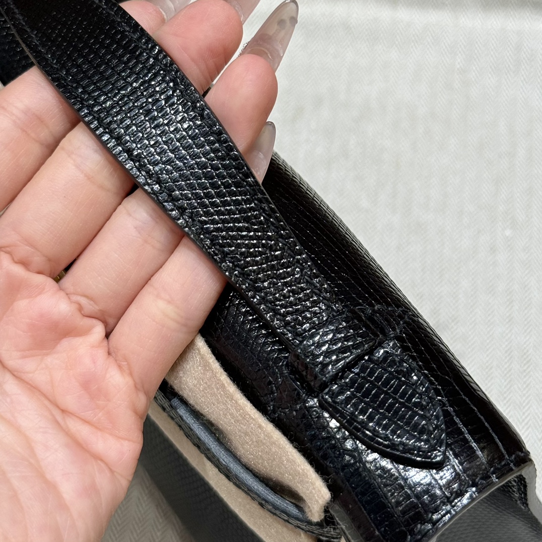 Hermes kelly pochette ck89Black (handmade to order)
