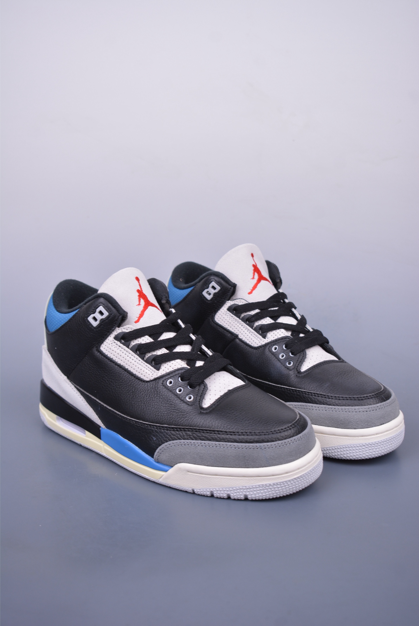 Nike Air Jordan 3 OG SP Rare Air basketball shoes Retro Black Gray Blue Reverse Hook IB8967-004