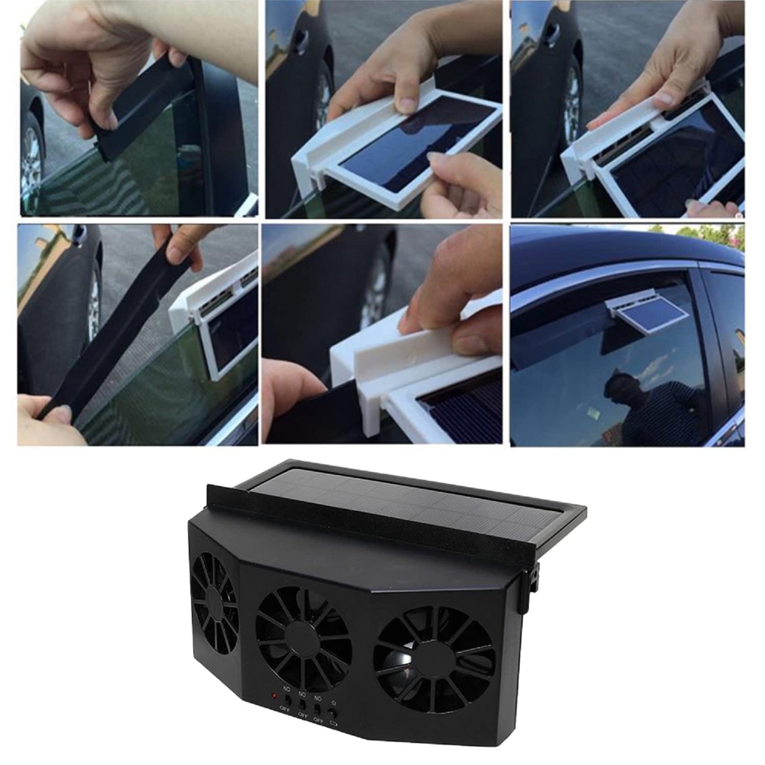 (🔥Last Day Promotion-SAVE 60% OFF)-Solar Powered Car Radiator-ventilating fan