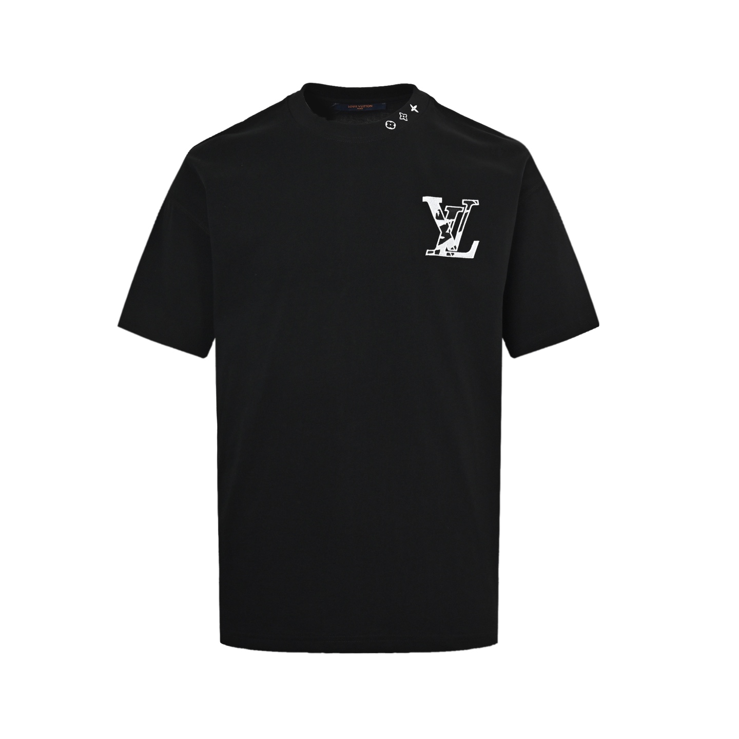 Louis Vuitton 25ss short sleeves with three-flower ski logo embroidery on the collar