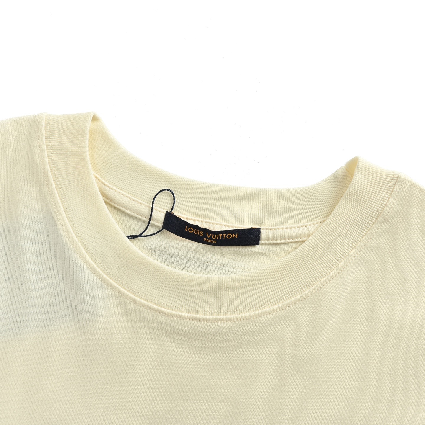 Louis Vuitton 25ss woven embroidered lettering logo short sleeve
