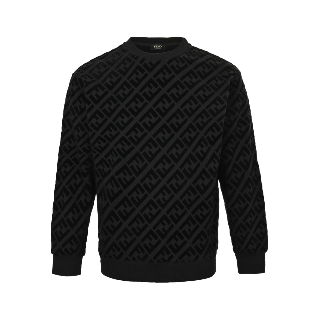 Fendi 24Fw FF flocked crewneck sweatshirt