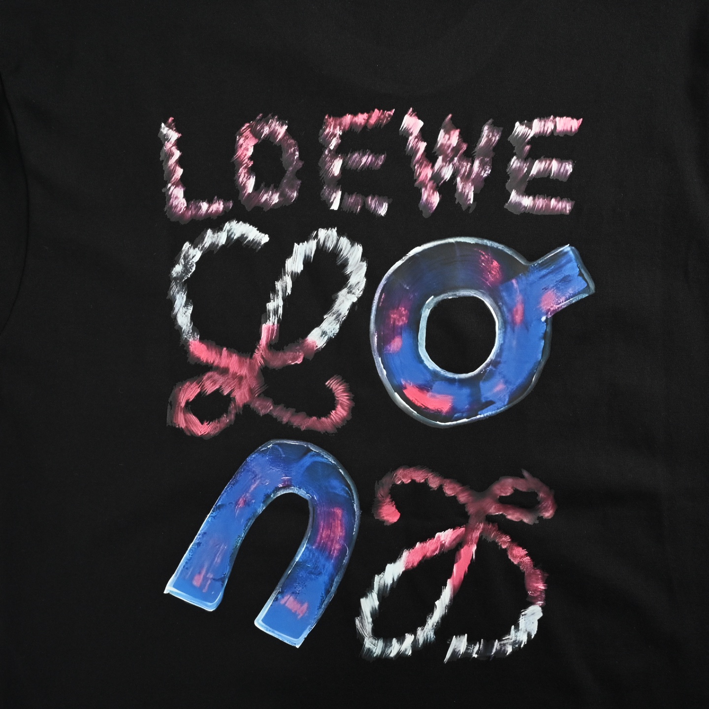 Loewe 25ss Angpao joint graffiti logo print short sleeve