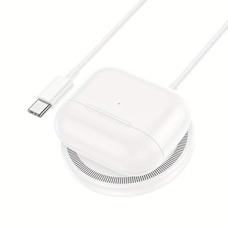 Portable Pocket Wireless Charger - Fast 30W Charging, Low Heat, Magnetic USB-Powered Charger for Phones, Earphones & Headphones, Strong Compatibility with iPhone, Android & Smart Devices, Portable Phone Charger
