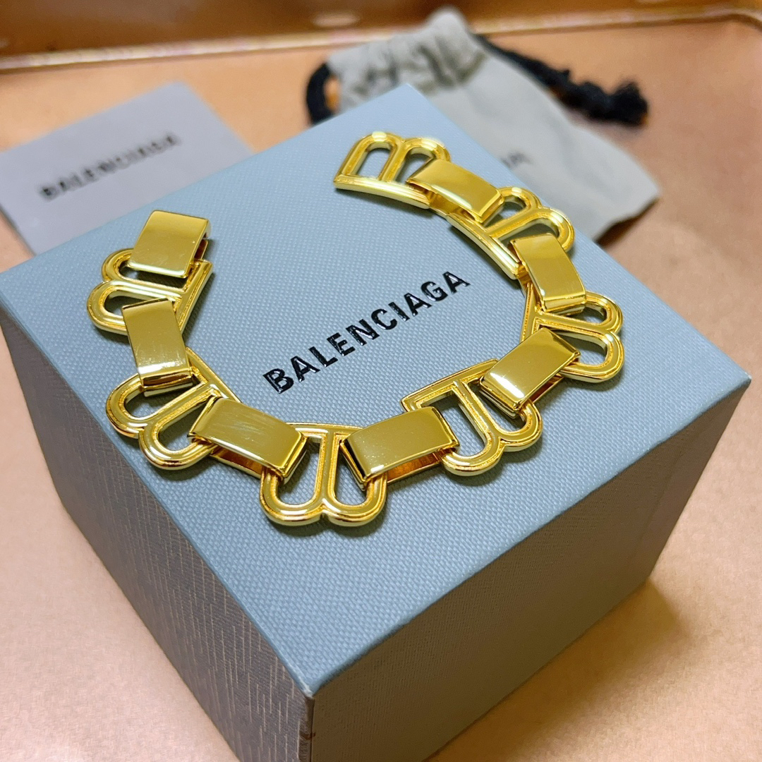 Balenciaga gold-tone alphabet bracelet
