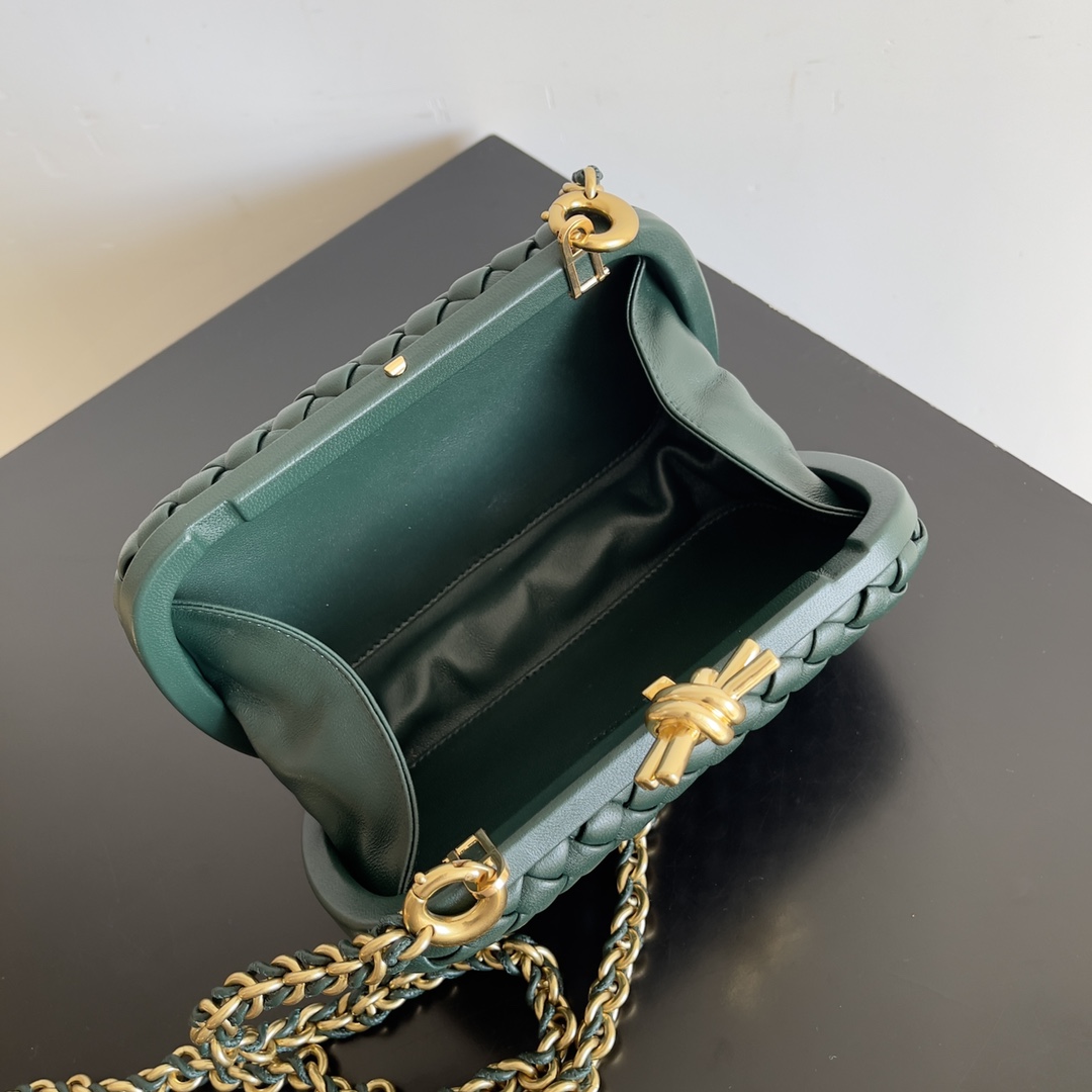 Bottega Veneta 24 Spring Fashion Braided Chain Evening Bag 776662