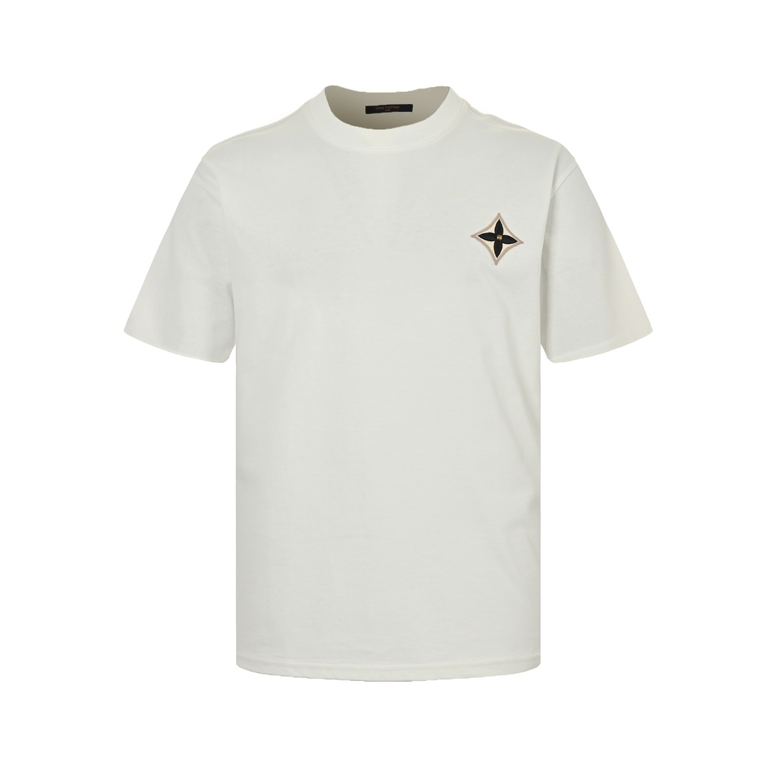 Louis Vuitton 24ss old flower four leaf clover embroidered short sleeve