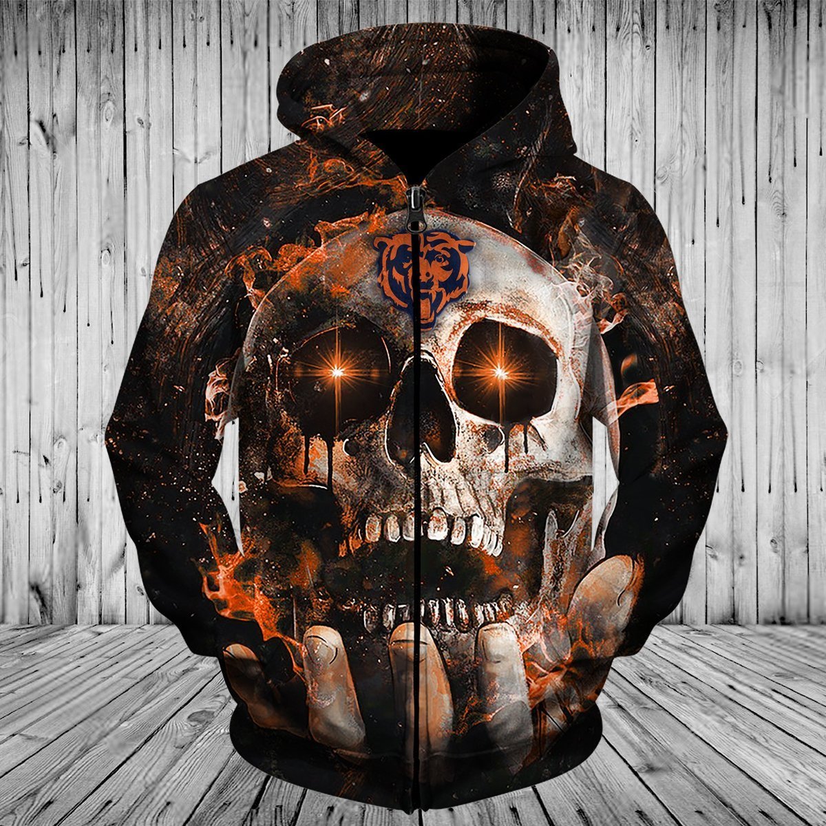 BEARS HOODIE 3D SKULL 70