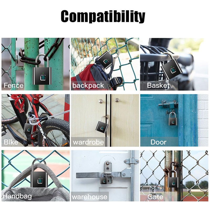 Christmas Promo🎅 2024 Fingerprint Padlock Smart Security Lock with USB Charge