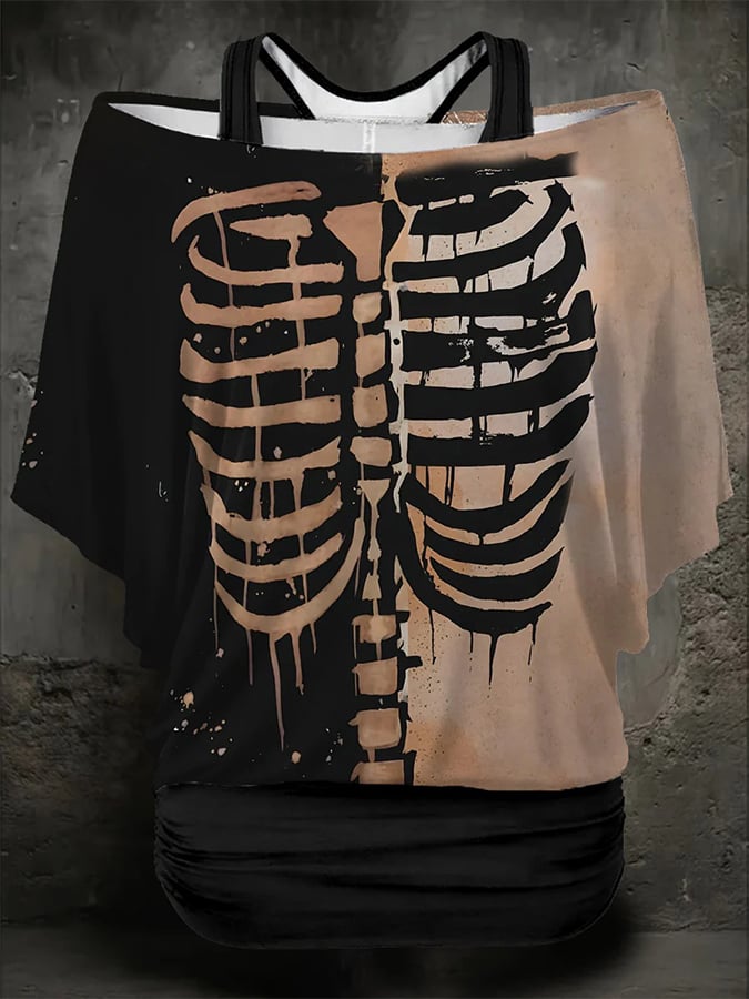 🔥Buy 3 Get 10% Off🔥Women's Halloween Skull Print T-Shirt