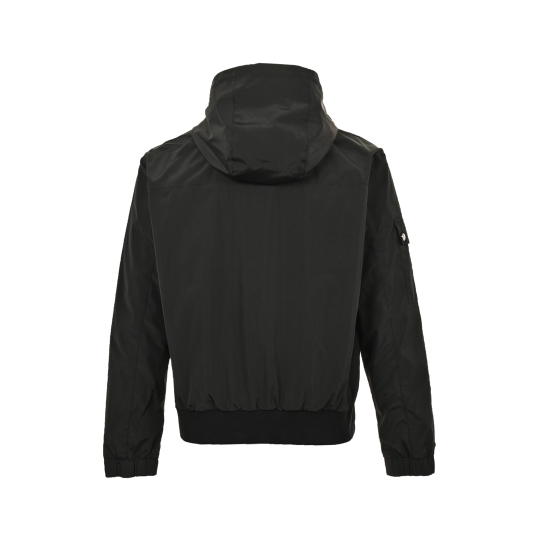 Prada 24Fw logo-print woven trench jacket