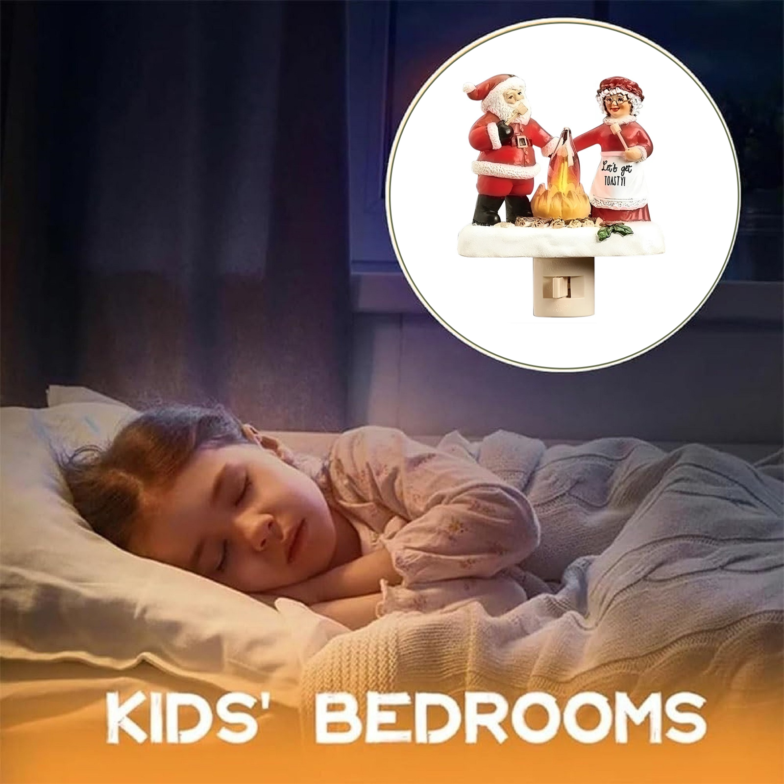 ✨Flash Sale✨Santa and Mrs. Claus Campfire Flickering Nightlight