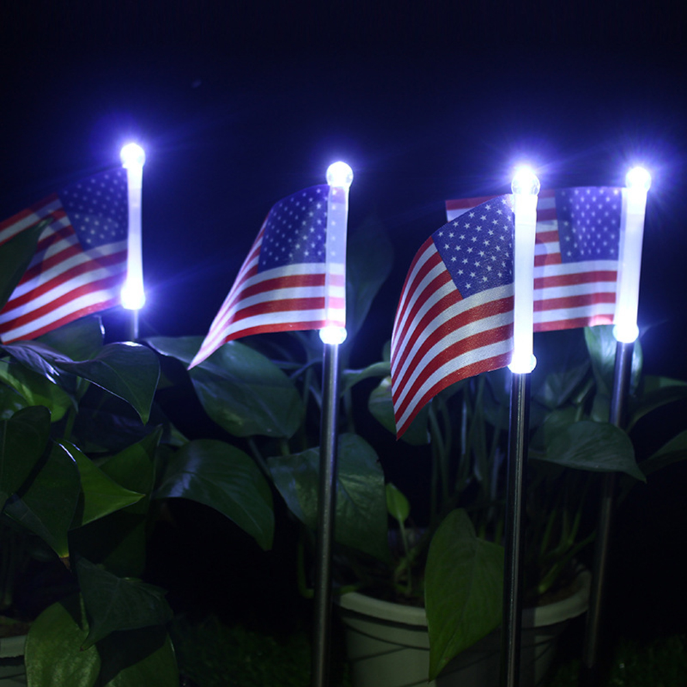American Flag Lawn Lights