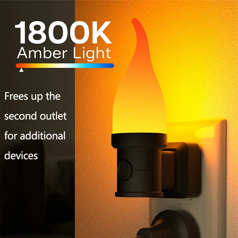 🎄CHRISTMAS ON SALE🔥Flickering Candle Nightlight with Dusk to Dawn Sensor