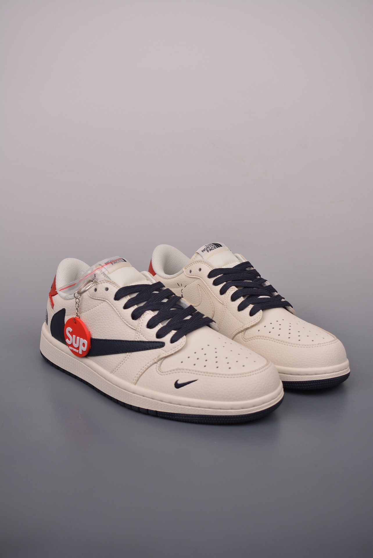 The North Face x Travis Scott x Nike Air Jordan 1 Low OG SP Beige Blue Red DIY1688-003