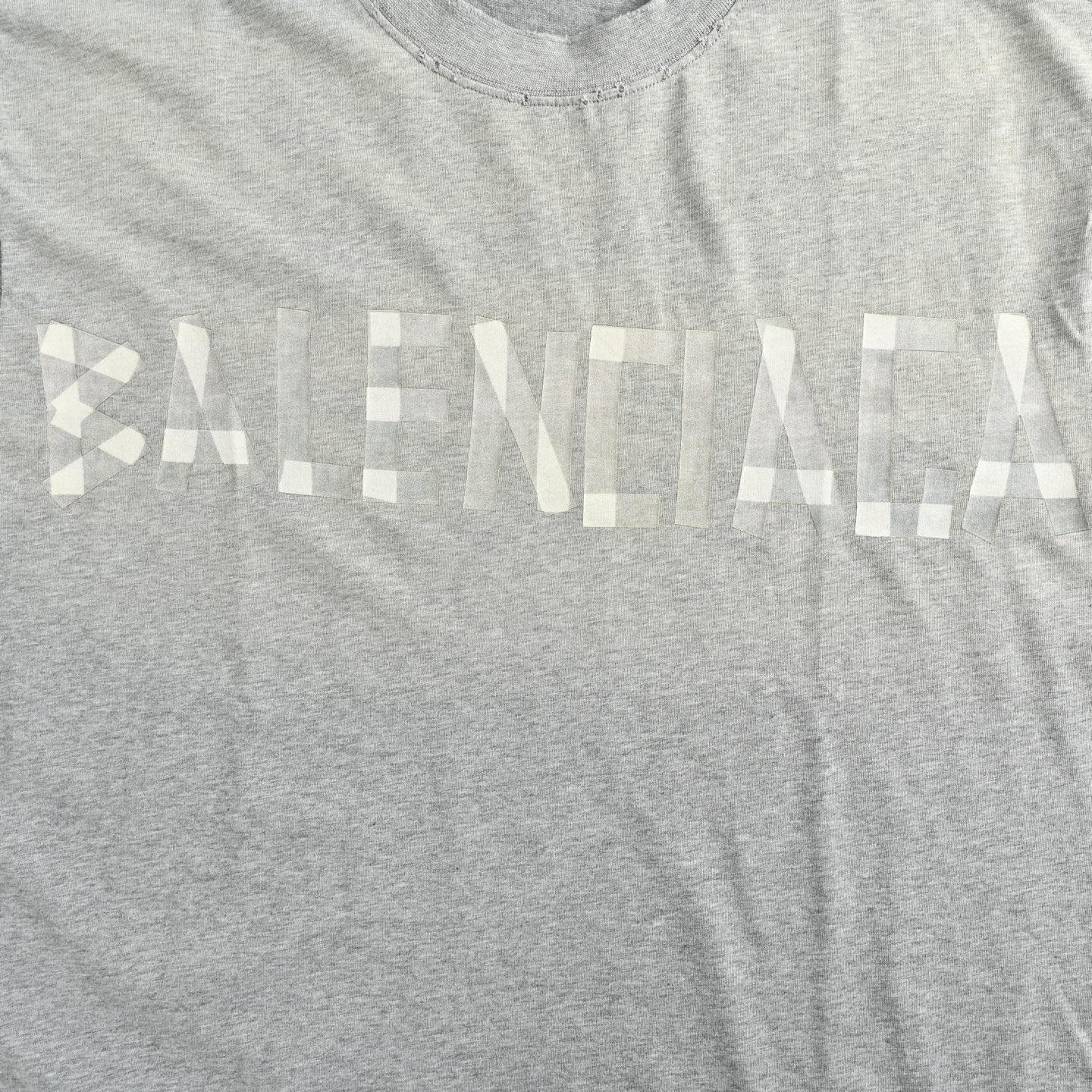 Balenciaga 25ss masking tape print short sleeve