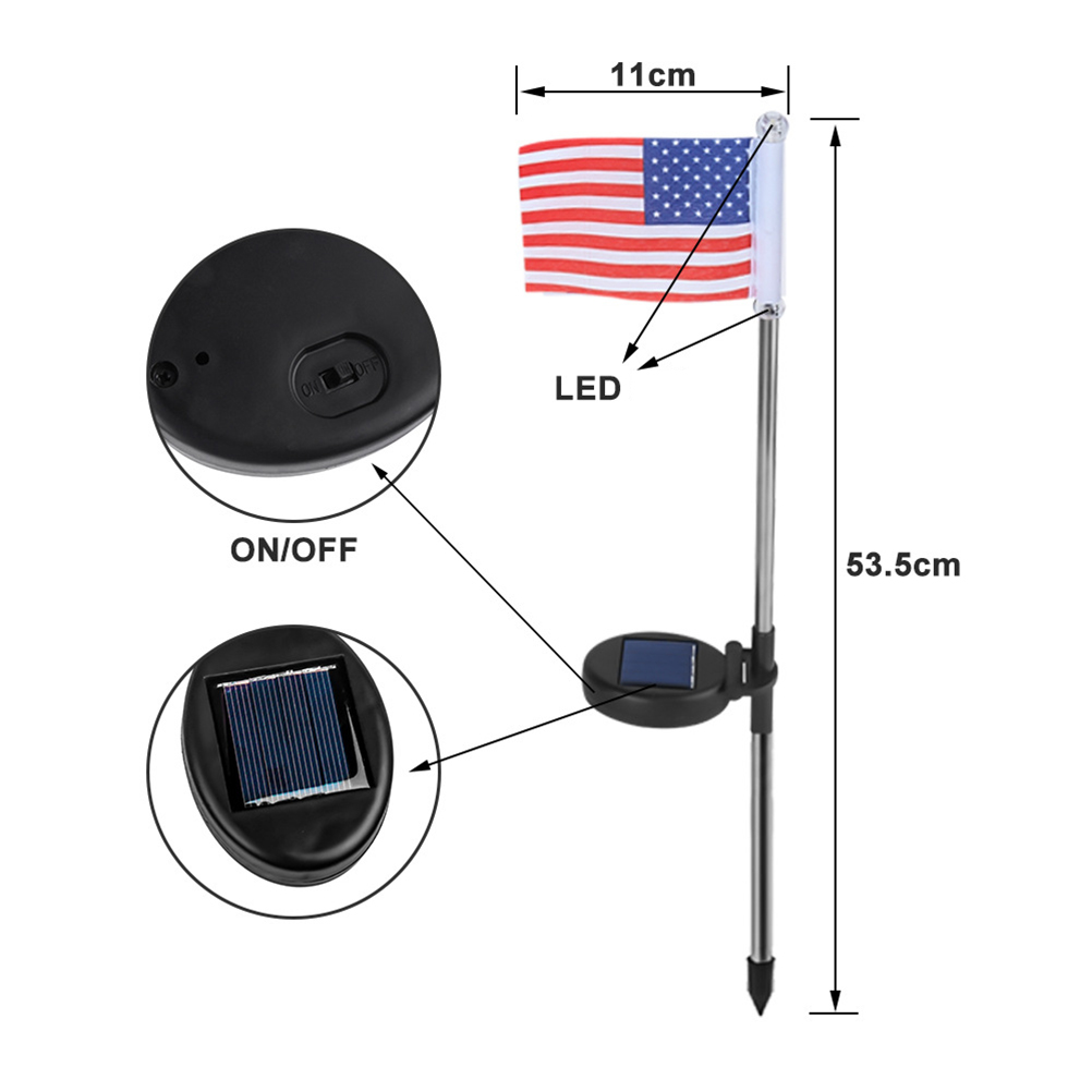 American Flag Lawn Lights
