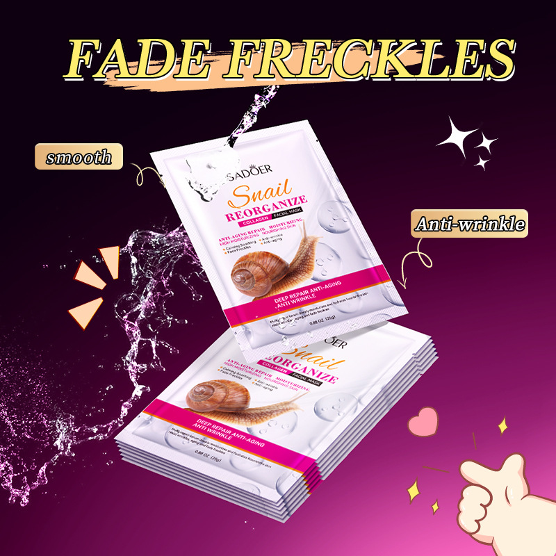 Snail mask collagen egg moisturizing deeply soothes the skin and lastingly moisturizes