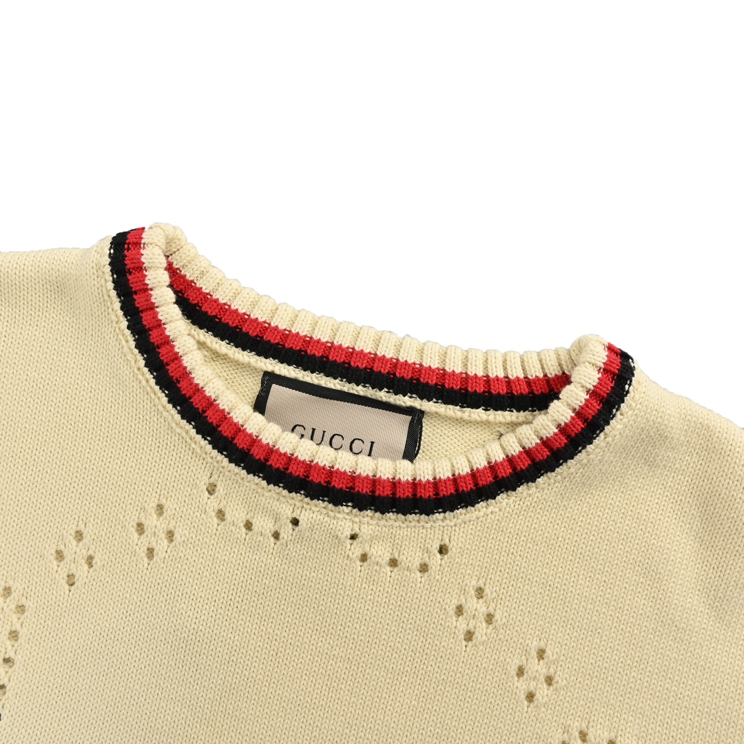 Gucci 24Fw Double G hollow crew neck sweater