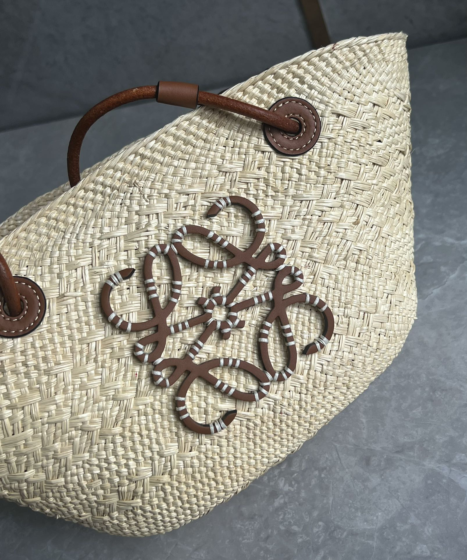 Loewe Anagram Basket Straw Bag 1002