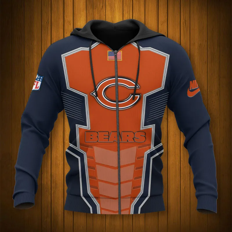 CHICAGO BEARS 3D HOODIE TTB4304