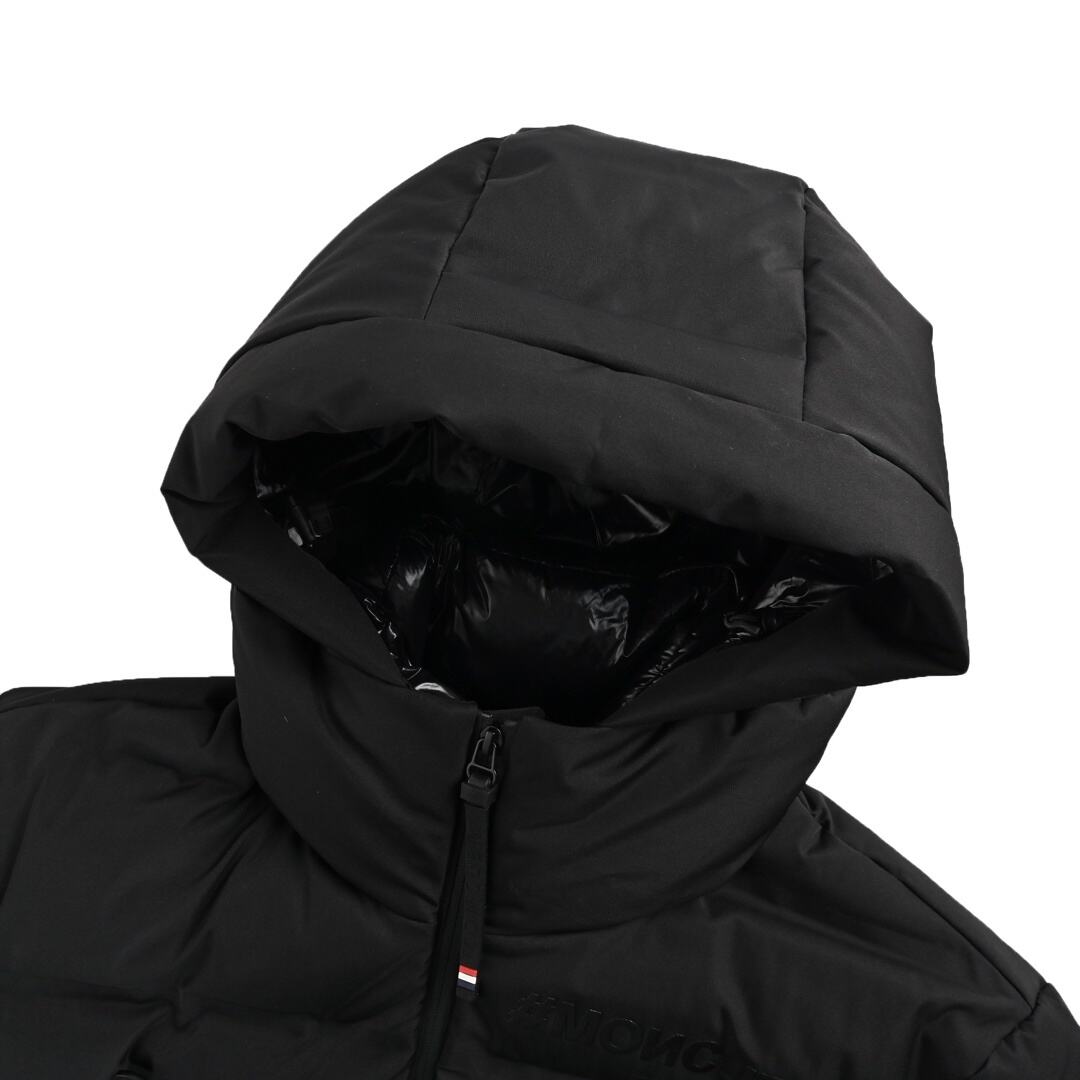 Moncler double-sided long zipper hooded down jacket