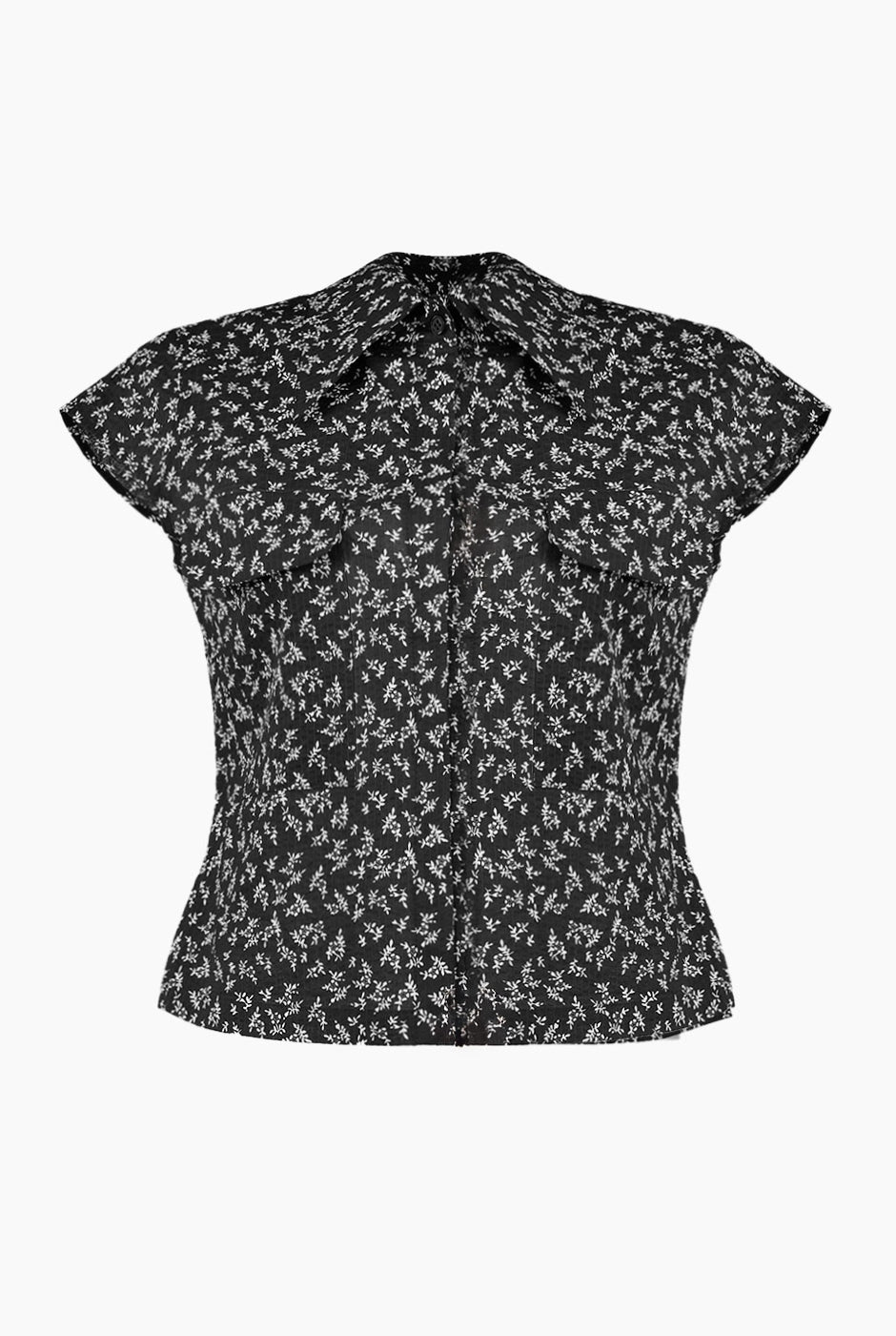 Blusa camisera con bolsillos