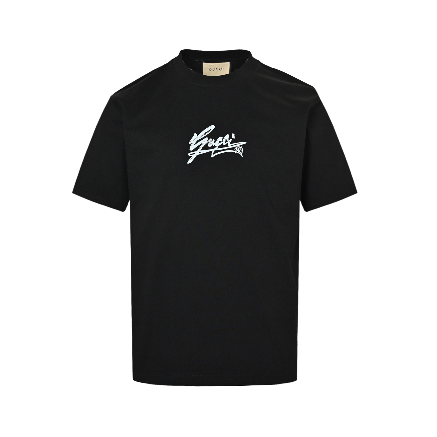 Gucci 25ss graffiti signature letter print short sleeve