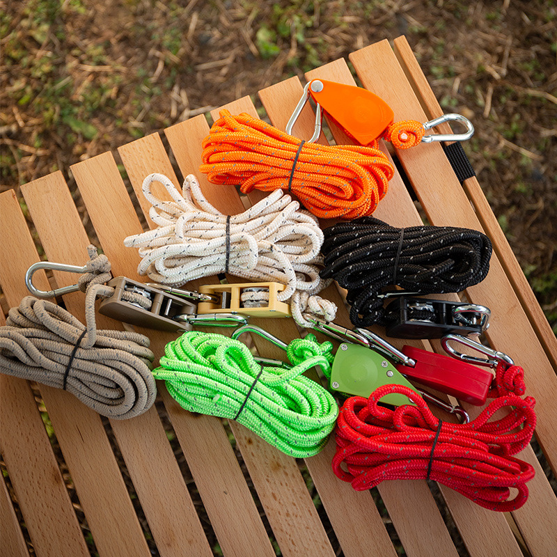 ⛺⛺Ratchet pulley rope hanger tent reflective wind rope