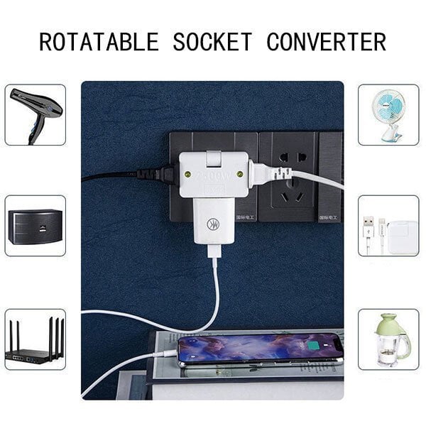 🔥HOT SALE🔥Rotatable Socket Converter One In Three 180 Degree Extension Plug