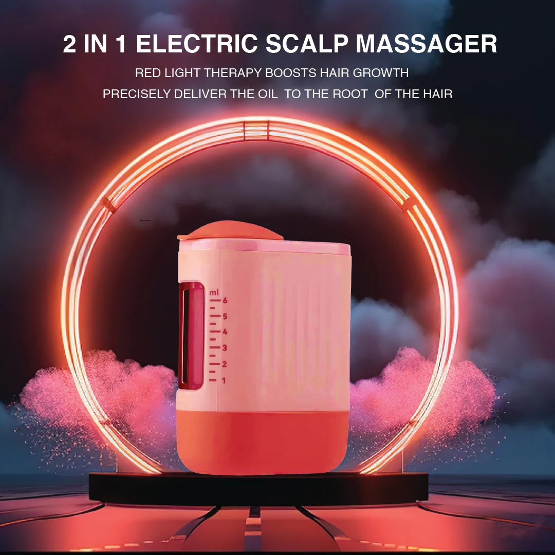 Mother's Day discount 🎁 49% OFF 😊-Red Light Therapy Electric Scalp Massager & Hair Oil Applicator
