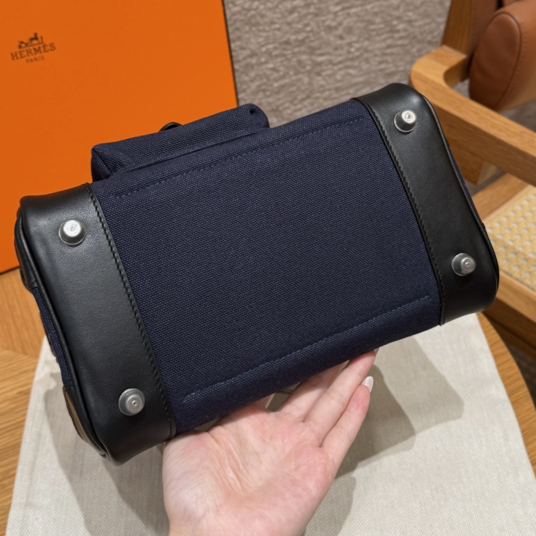 Hermes Birkin cargo 7UBlue navy89noir handbag (handmade to order)
