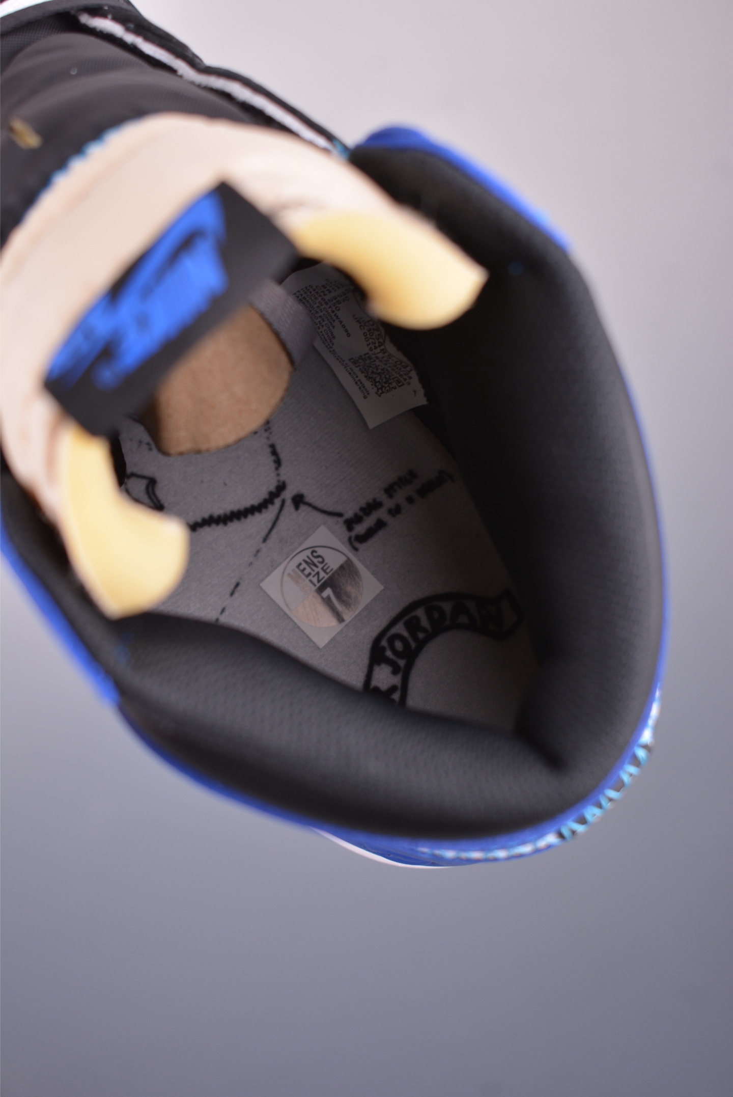 Fragment Design x Union x Air Jordan AJ1 Retro High NRG Fujiwara Hiroshi Lightning Black White Blue DZ5485-041