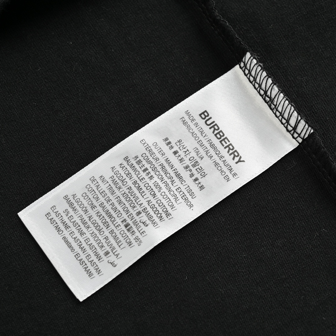 Burberry 24ss embossed three-dimensional embroidered war horse short sleeve