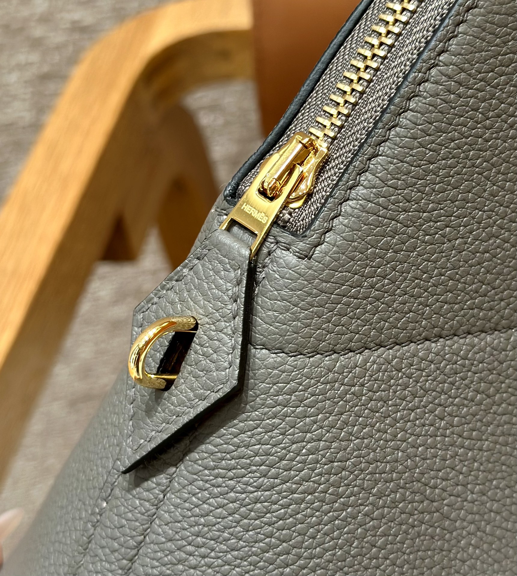 Hermès Bolide 0LGris Meyer Handbag (Handmade to Order)