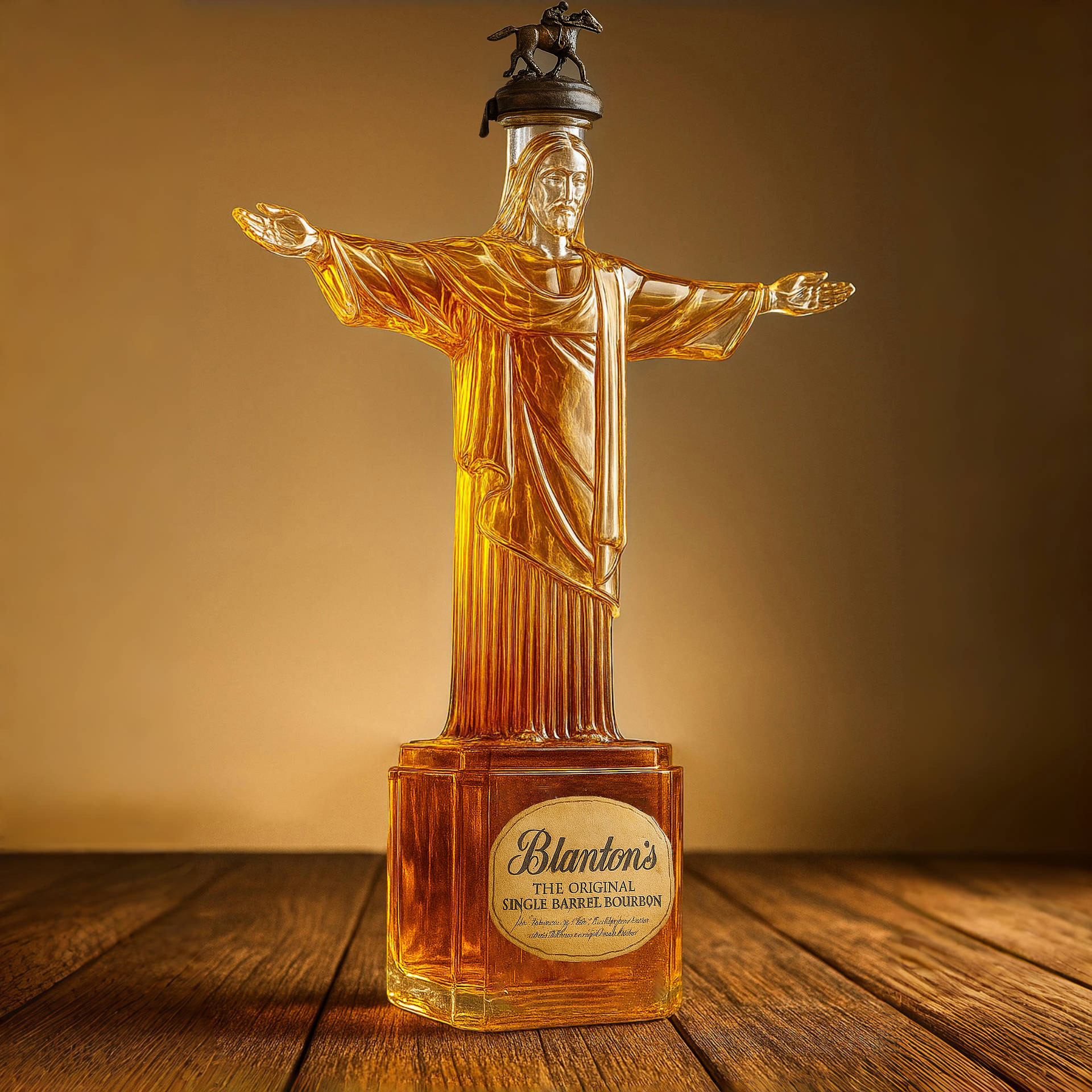 Christ the Redeemer Whiskey Bottle