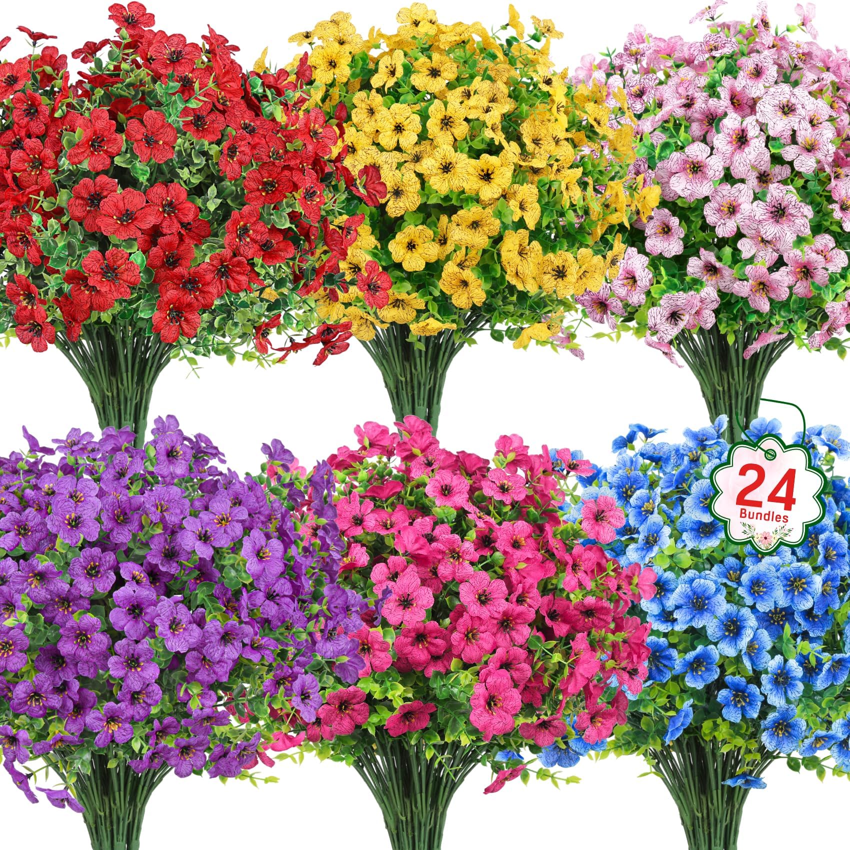 ✨Limited Sale 70% OFF✨24 Bundles UV Resistant Artificial Flowers