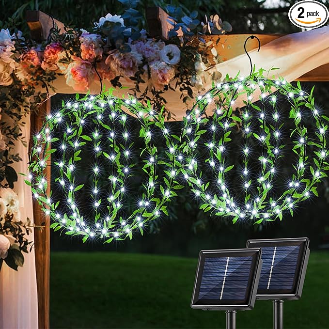 🔥On Sale🔥Hanging Iron Sphere Lights with Artificial Greenery