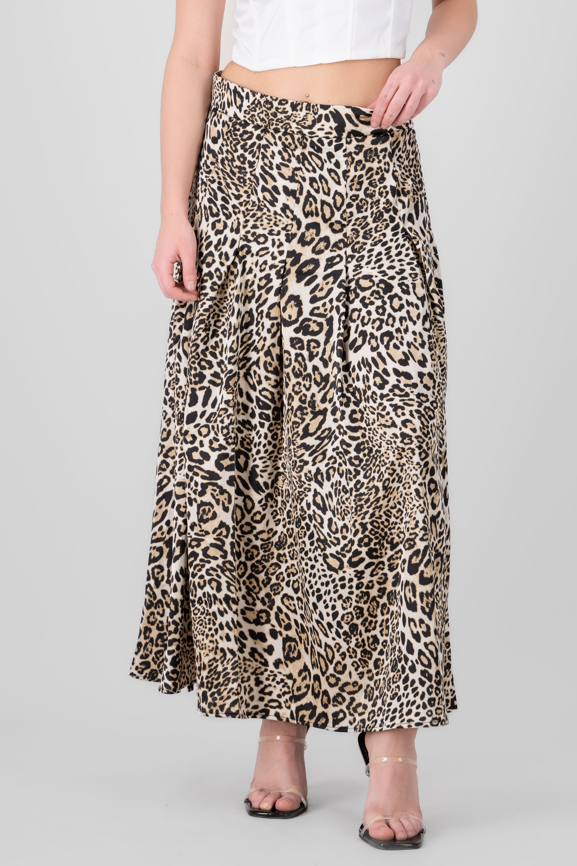 Animal Print Maxi Skirt