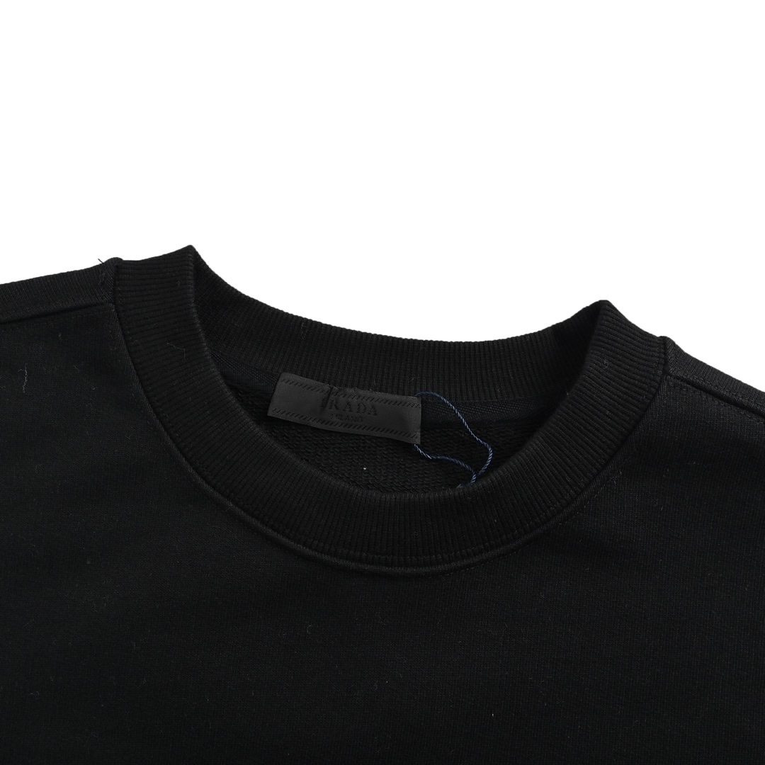 Prada 24Fw obscure toothbrush logo crewneck sweatshirt