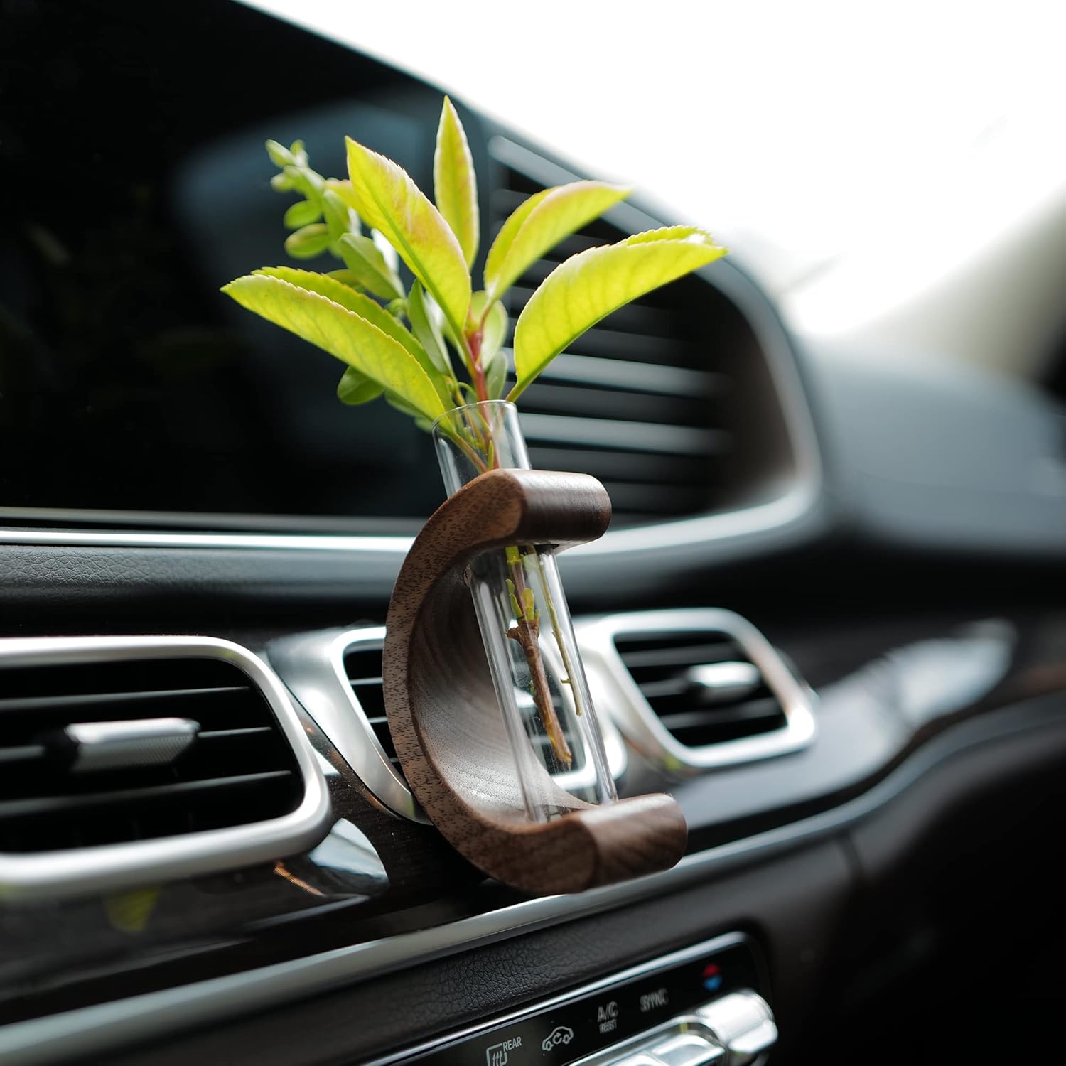 🔥On Sale🔥Solid Wooden Car Air Vent Flower Vase Clip