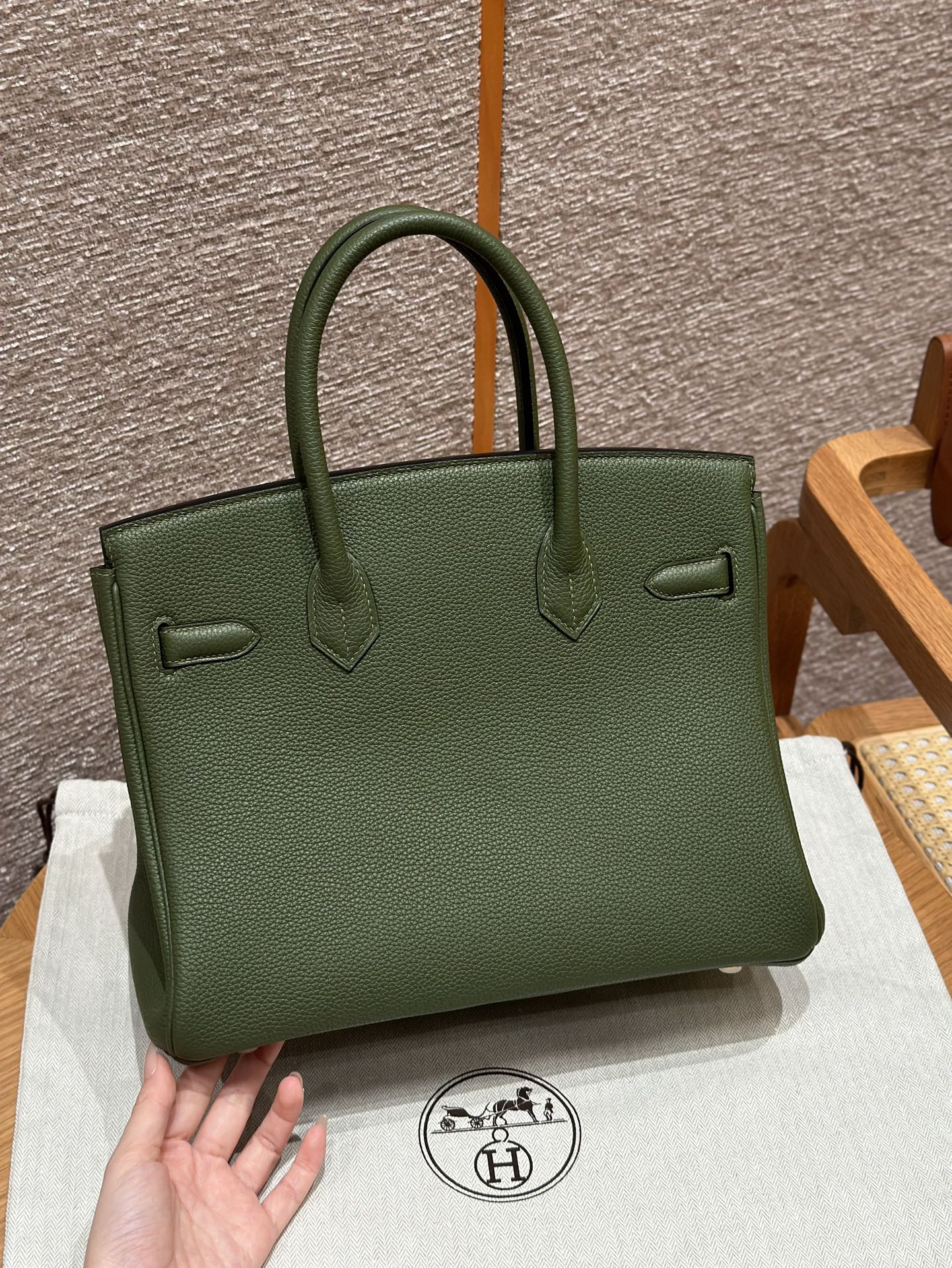Hermès Birkin 61olive Green Handbag (Handmade to Order)