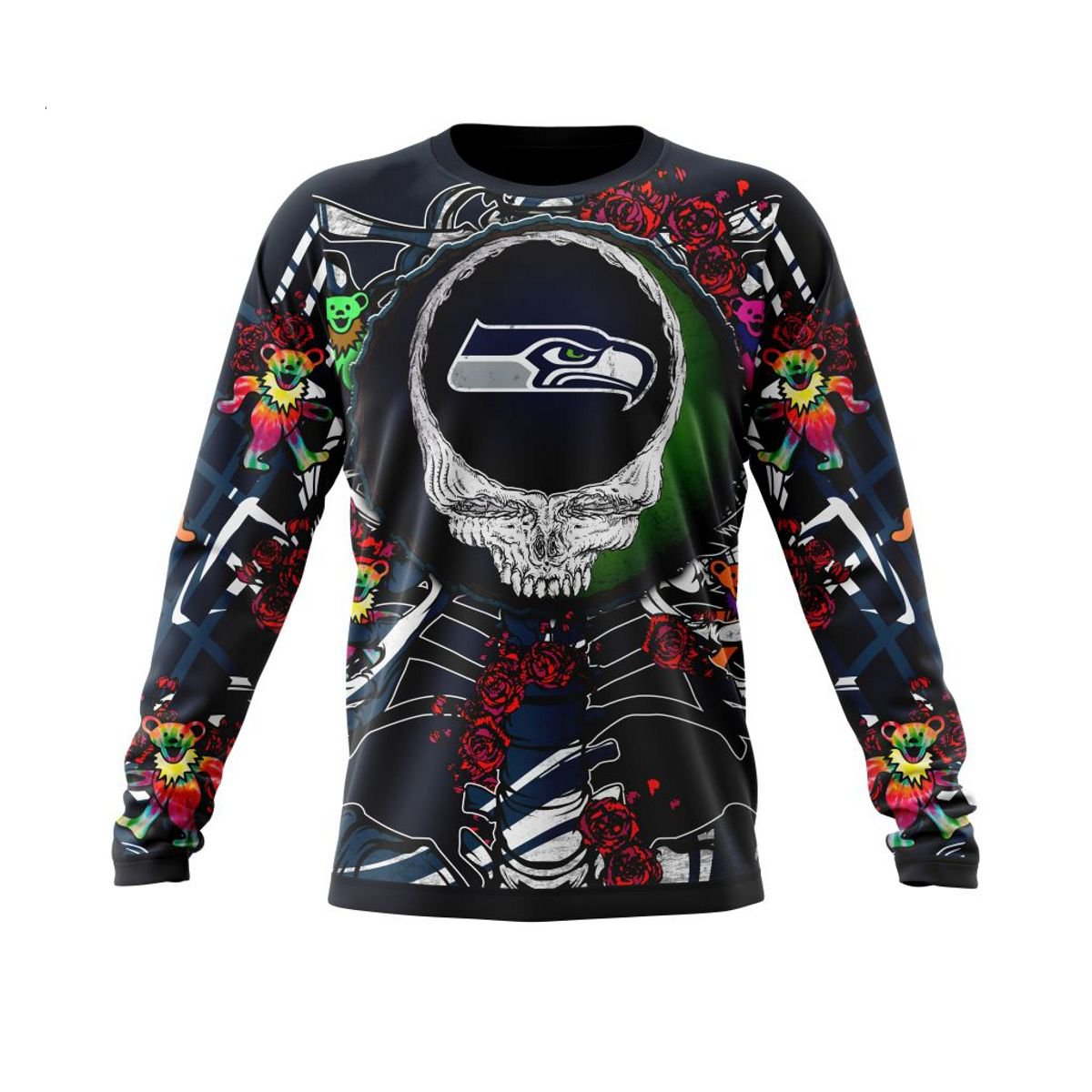 SEATTLE SEAHAWKS 3D HOODIE MIX GRATEFUL DEAD
