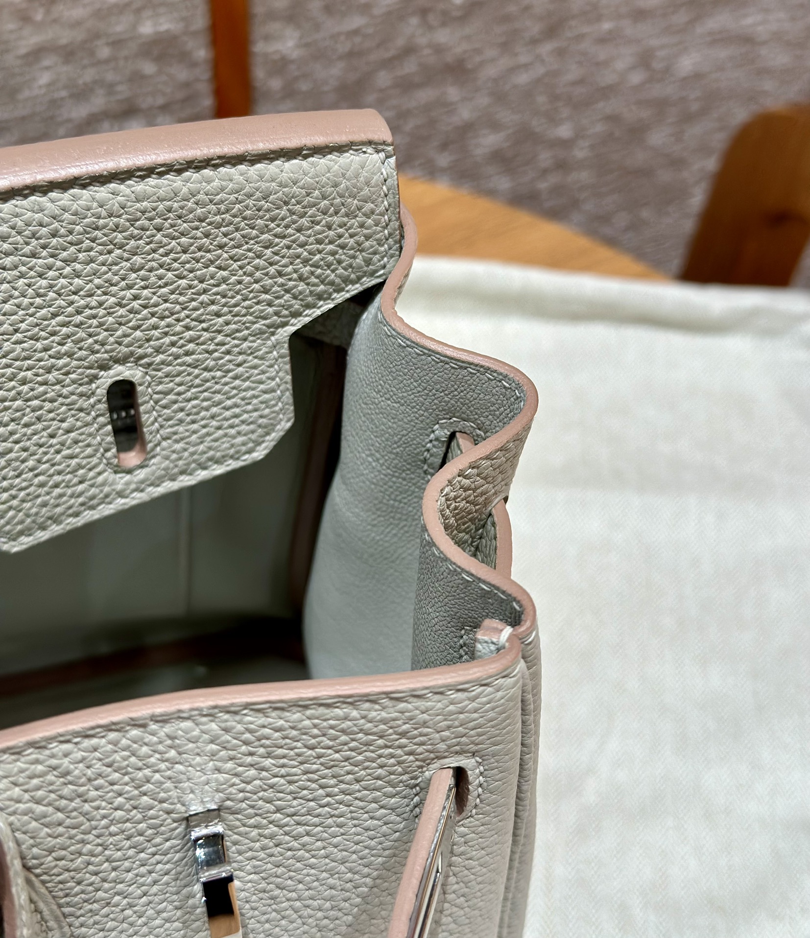 Hermes Birkin 8L Beton Handbag (Handmade to Order)