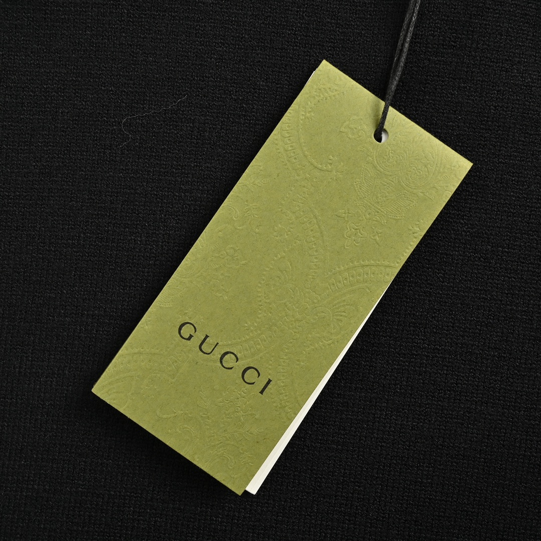 Gucci 24Fw jacquard crewneck sweater with logo hem